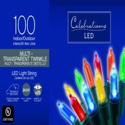 Celebrations LED M5 Multicolored 100 Ct String Christmas Lights 24.75 Ft.
