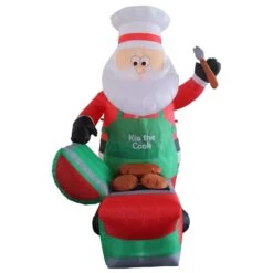 Celebrations Santa Barbequing 6 Ft. Inflatable