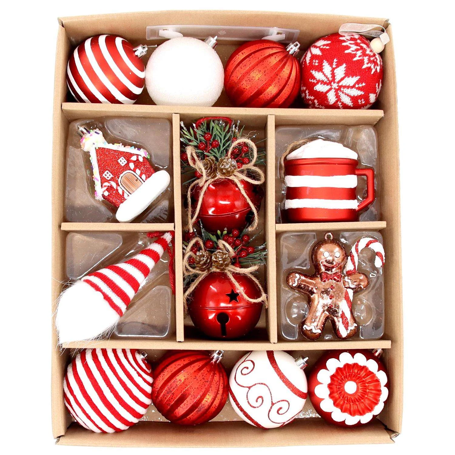 Celebrations Red/White Candy Cane Lane Ornaments