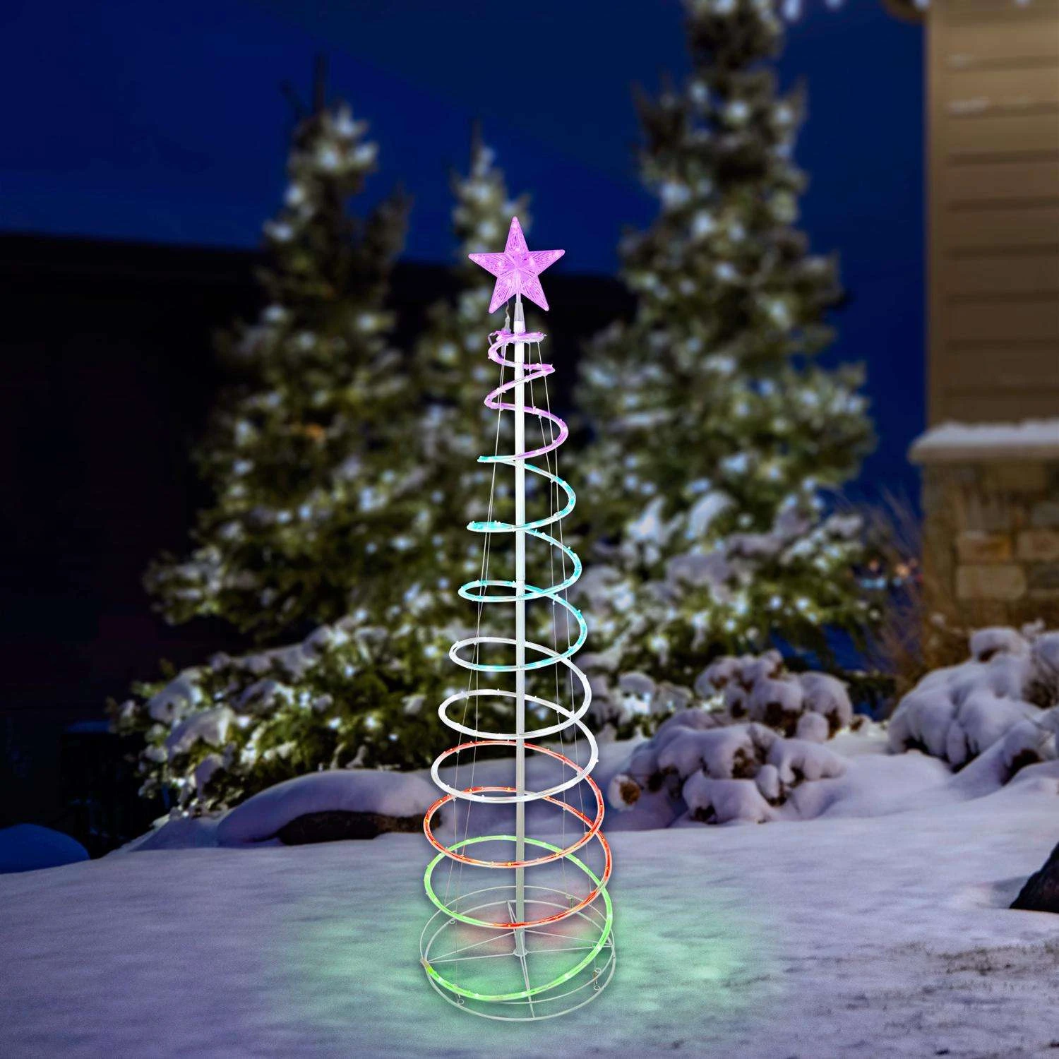 Celebrations LED Multi Spiral 5 Ft. Yard Decor - Image 2