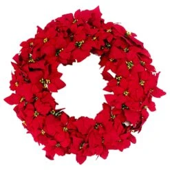 Celebrations Red Poinsettia Indoor Christmas Decor 24 In.