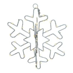 Celebrations LED Clear/Warm White Snowflake 12 In. Hanging Decor