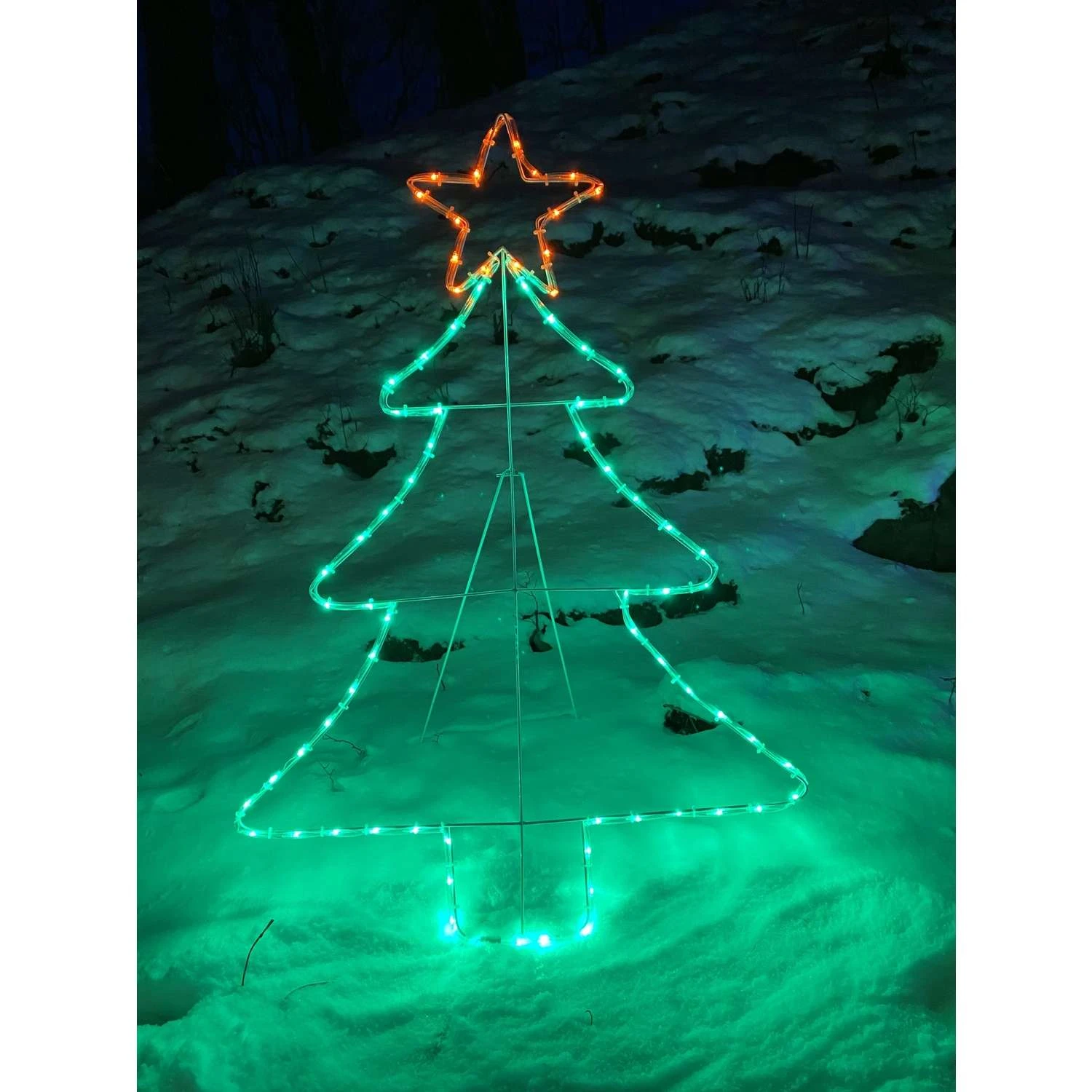 Celebrations LED Multi Christmas Tree 40 In. Yard Decor - Image 3