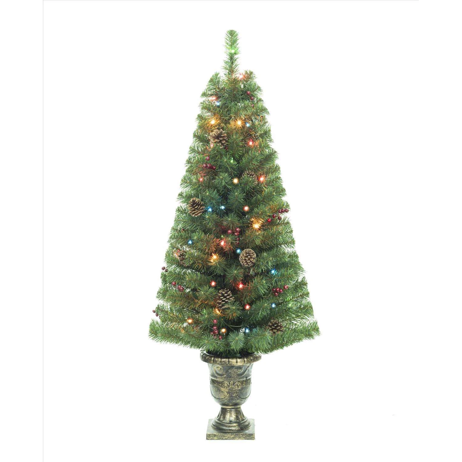 Celebrations Home 4 Ft. Pencil Incandescent 35 Lights Northern Pine Entrance Tree