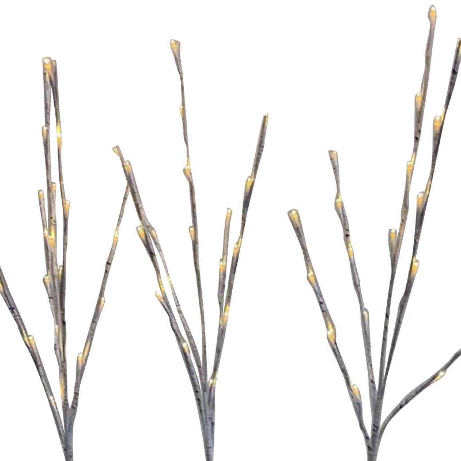 Celebrations LED Warm White Lighted Birch Twigs 32 In. Yard Decor