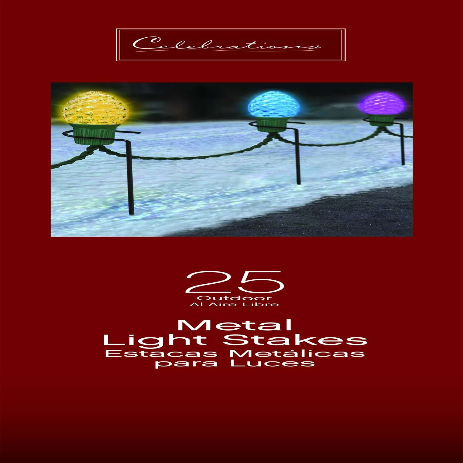 Celebrations Outdoor Light Stake 25 Ct
