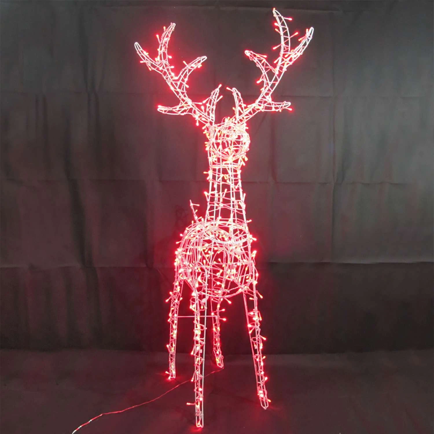 Celebrations LED Red Standing Reindeer 52 In. Yard Decor