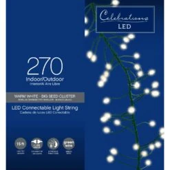 Celebrations LED Micro Dot/Fairy Clear/Warm White 270 Ct String Christmas Lights 15 Ft.