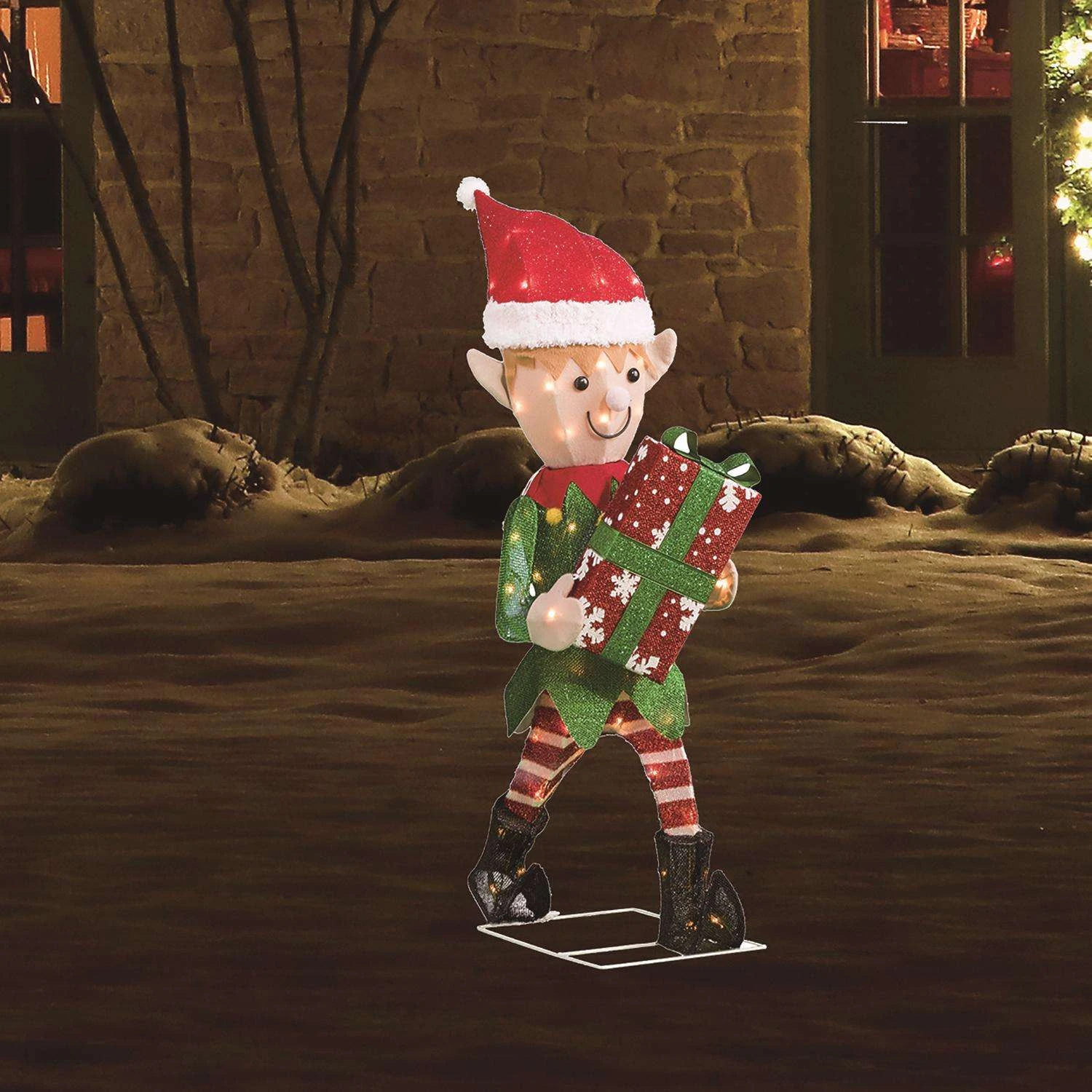 Celebrations Incandescent Clear Lighted Elf 3 Ft. Yard Decor - Image 2