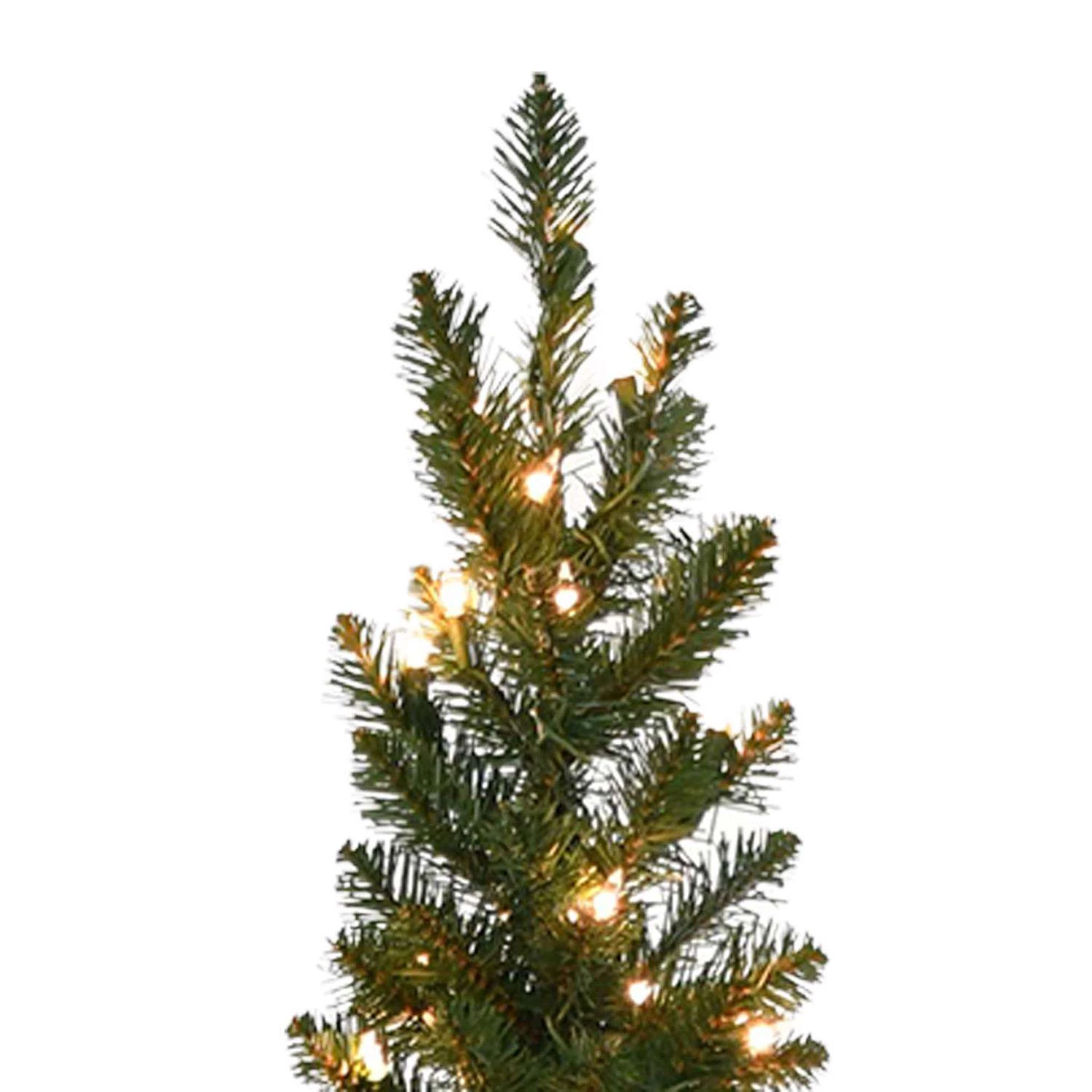 Celebrations 5 Ft. Pencil LED 100 Ct Green Alpine Resin Potted Christmas Tree - Image 2