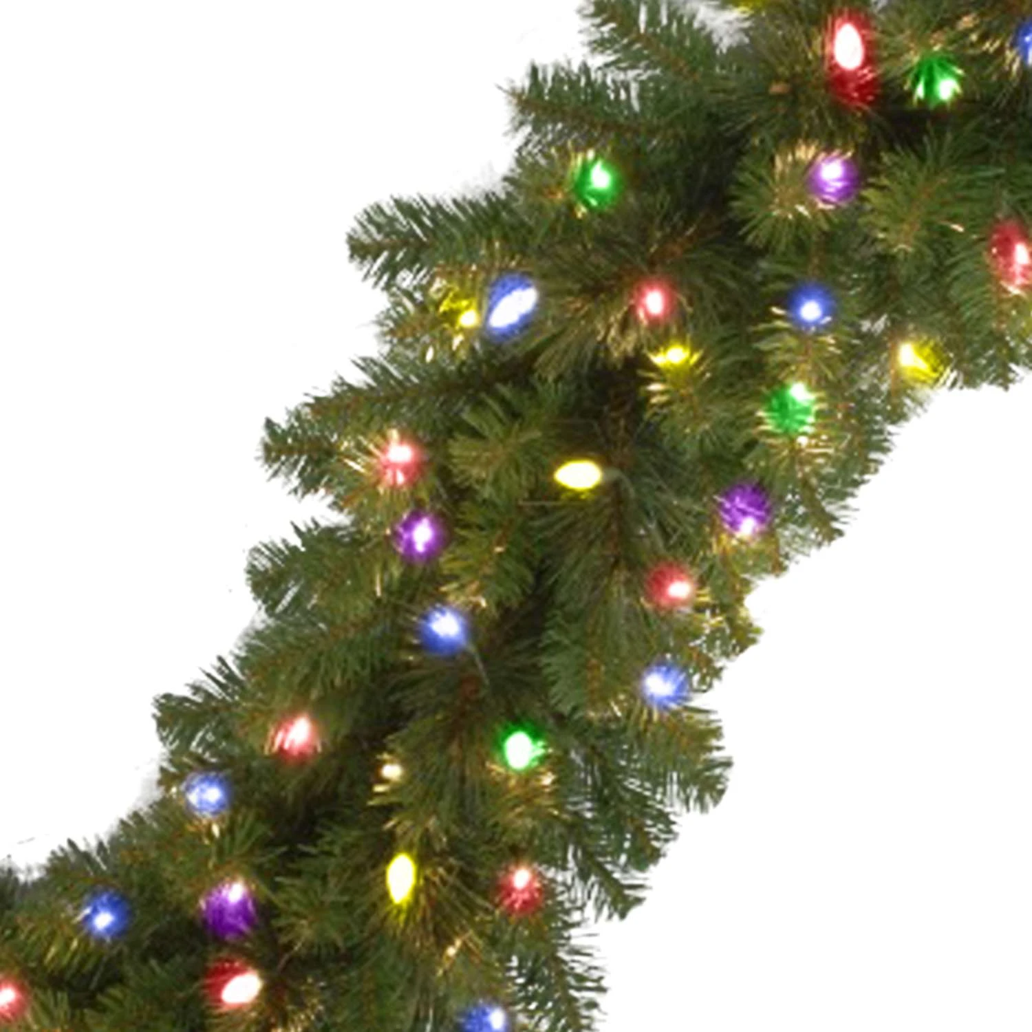 Celebrations Platinum 14 In. D X 9 Ft. L LED Prelit Multicolored Mixed Pine Christmas Garland - Image 2