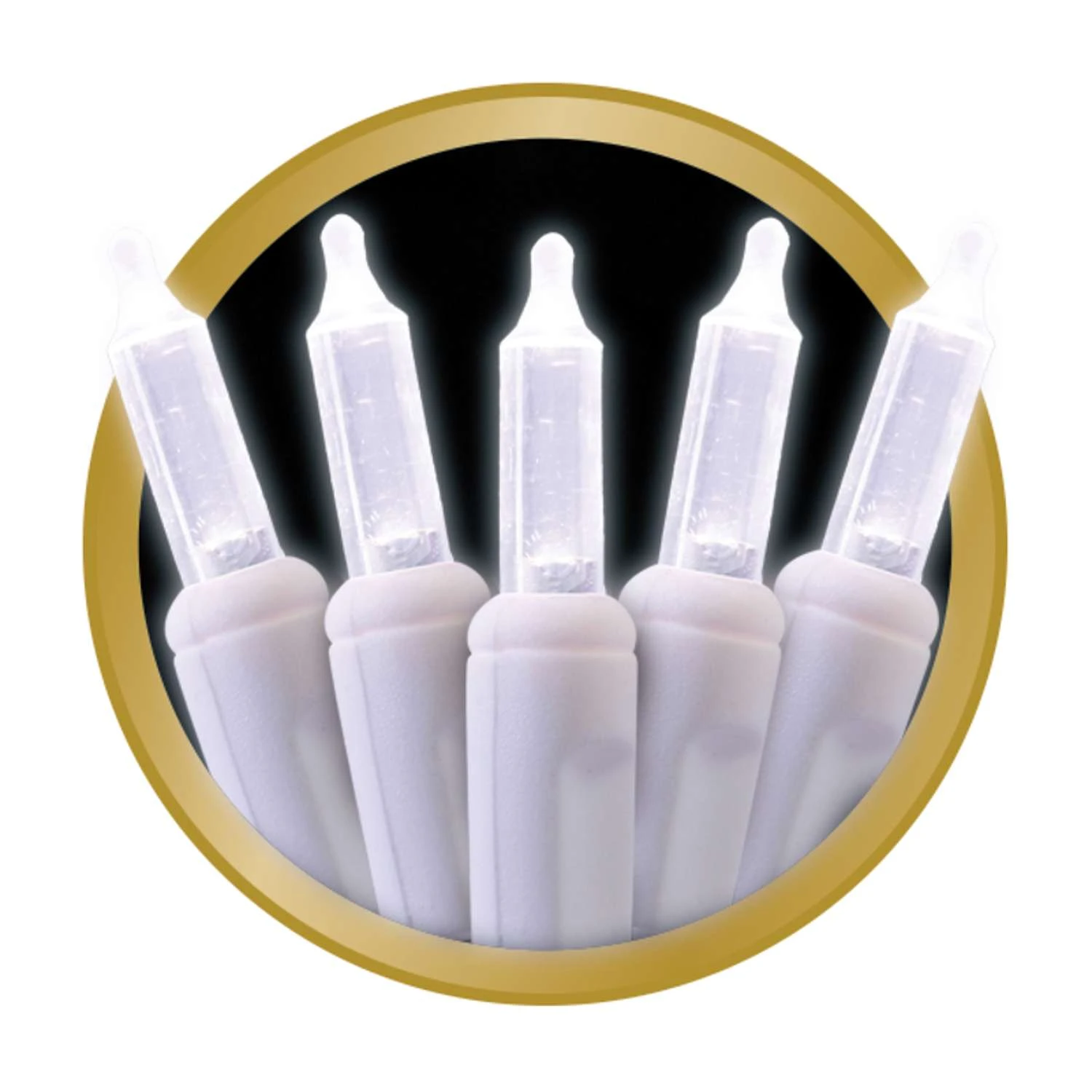 Celebrations Platinum LED T5 Pure White 100 Ct Icicle Christmas Lights 9.5 Ft. - Image 2