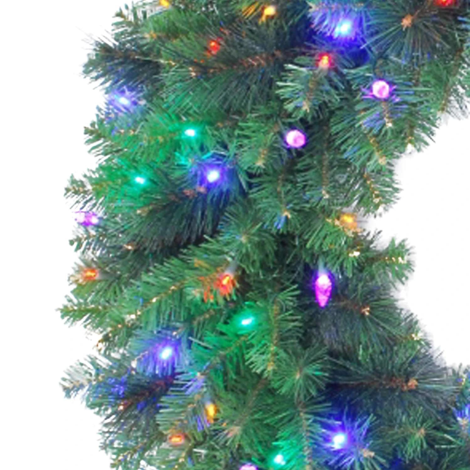 Celebrations Platinum 36 In. D LED Prelit Multicolored Mixed Pine Christmas Wreath - Image 2