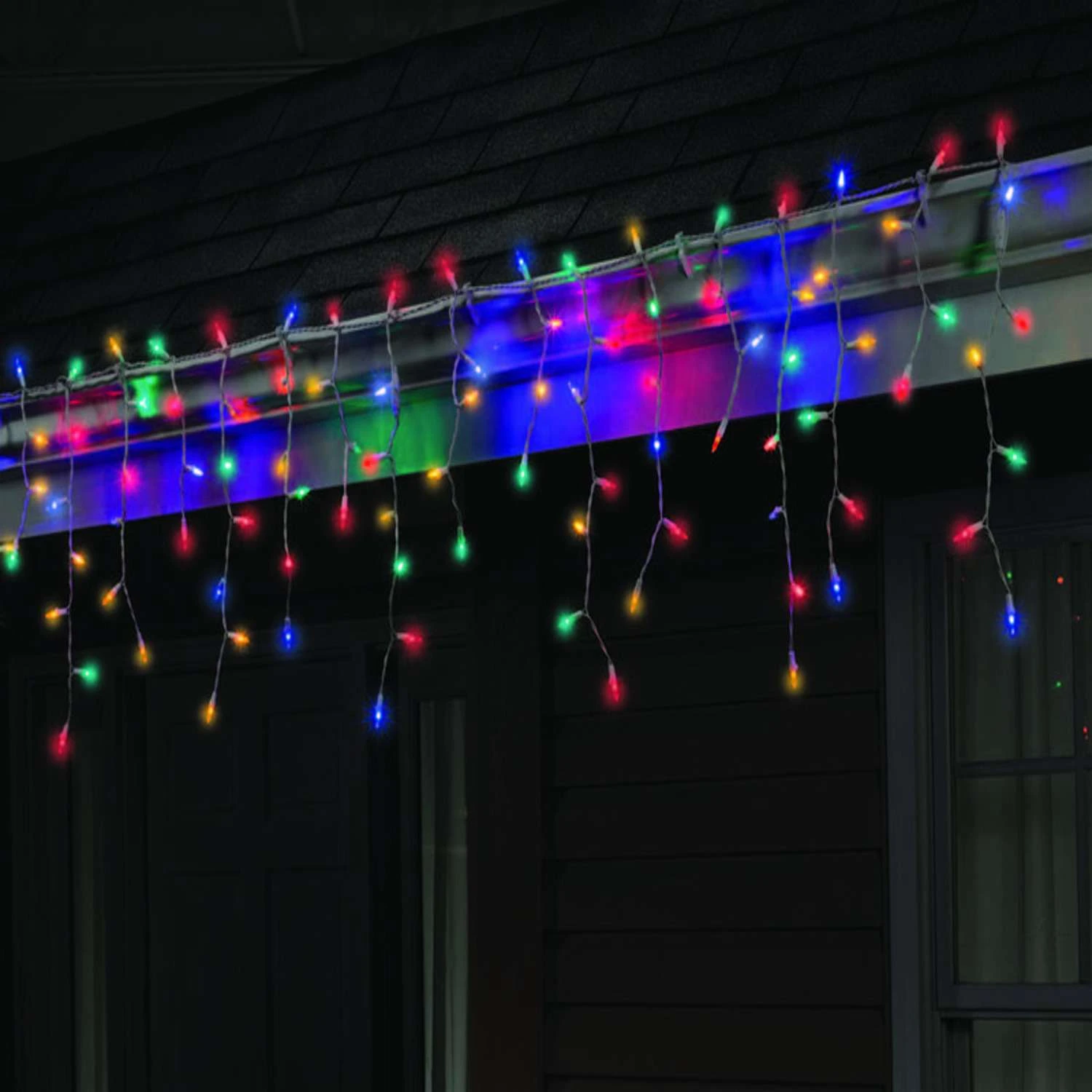 Celebrations LED M5 Multicolored 100 Ct Icicle Christmas Lights 6.3 Ft. - Image 3