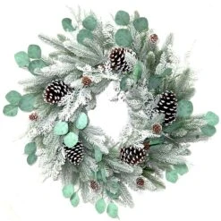 Celebrations 24 In. D Frosted Pine Cone Wreath