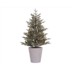 Celebrations 4 Ft. Full LED 80 Ct Misty Allison Pine Christmas Tree