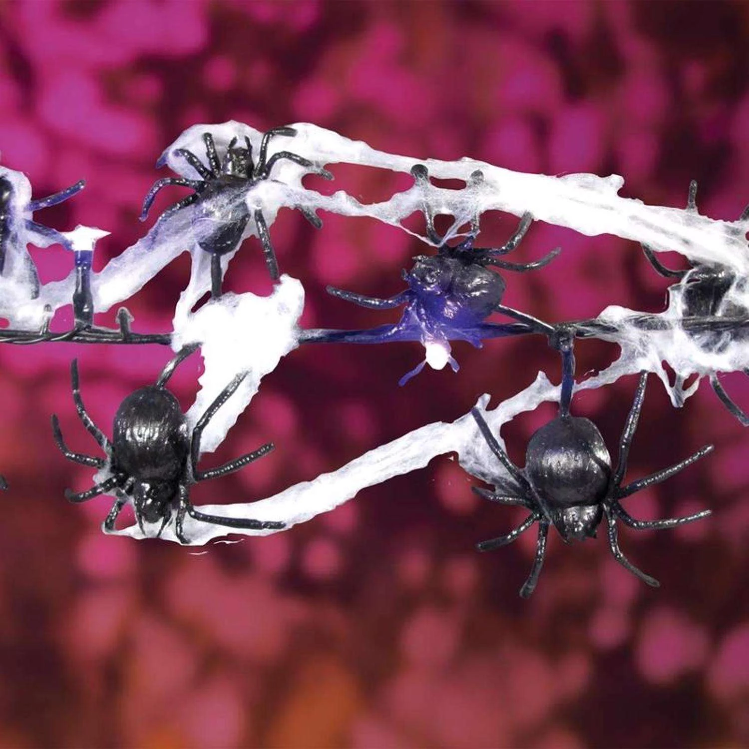 Celebrations Purple 20 Ct LED Prelit Spider With Webbing Lights - Image 2