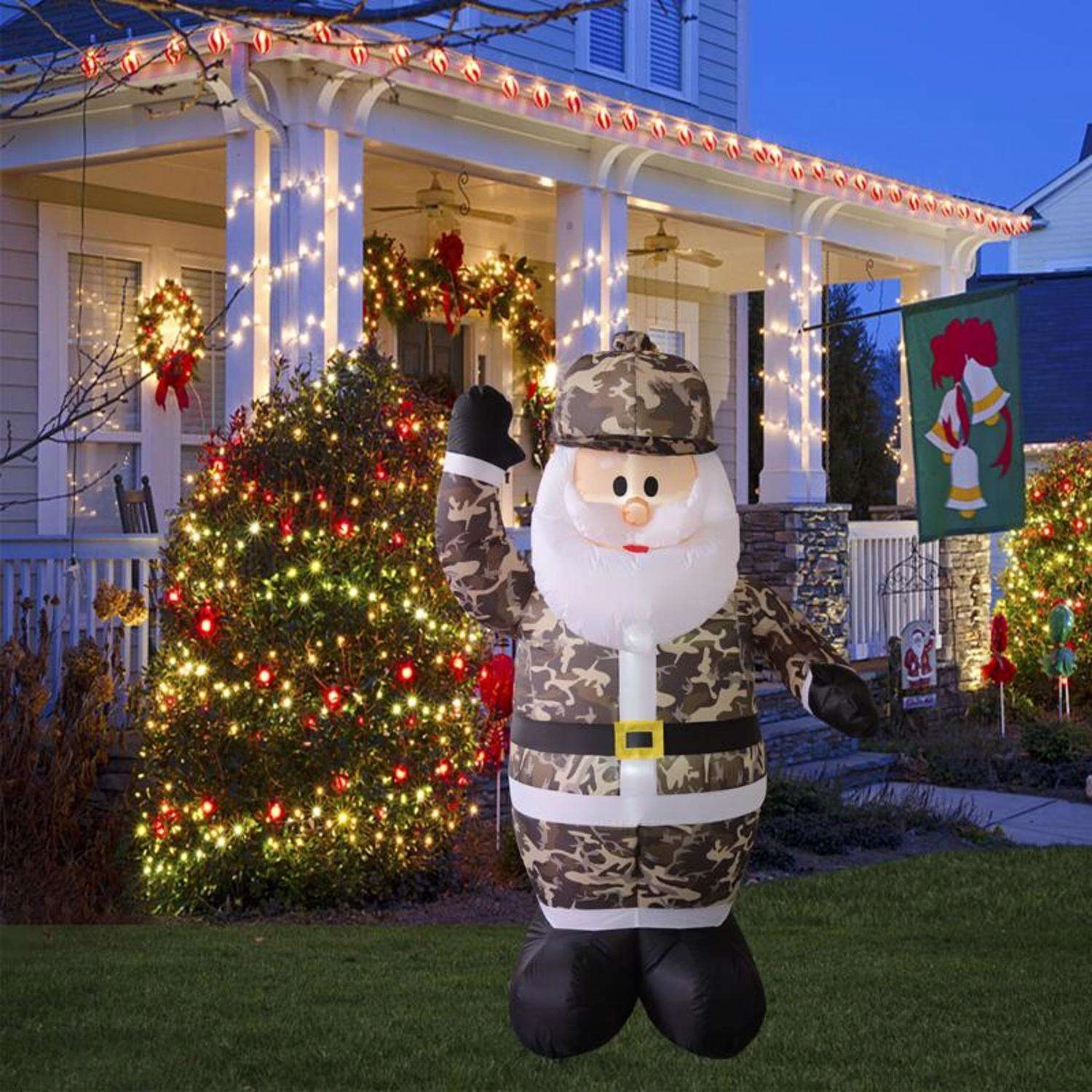Celebrations Camo Santa 6 Ft. Inflatable