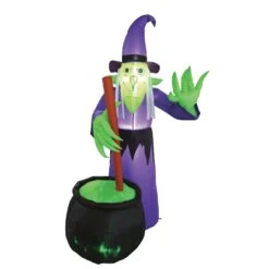 Celebrations Four Season 6 Ft. Prelit Witch With Cauldron Inflatable
