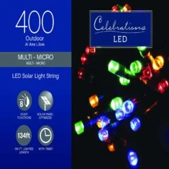 Celebrations LED Micro Multicolored 400 Ct String Christmas Lights 134 Ft.