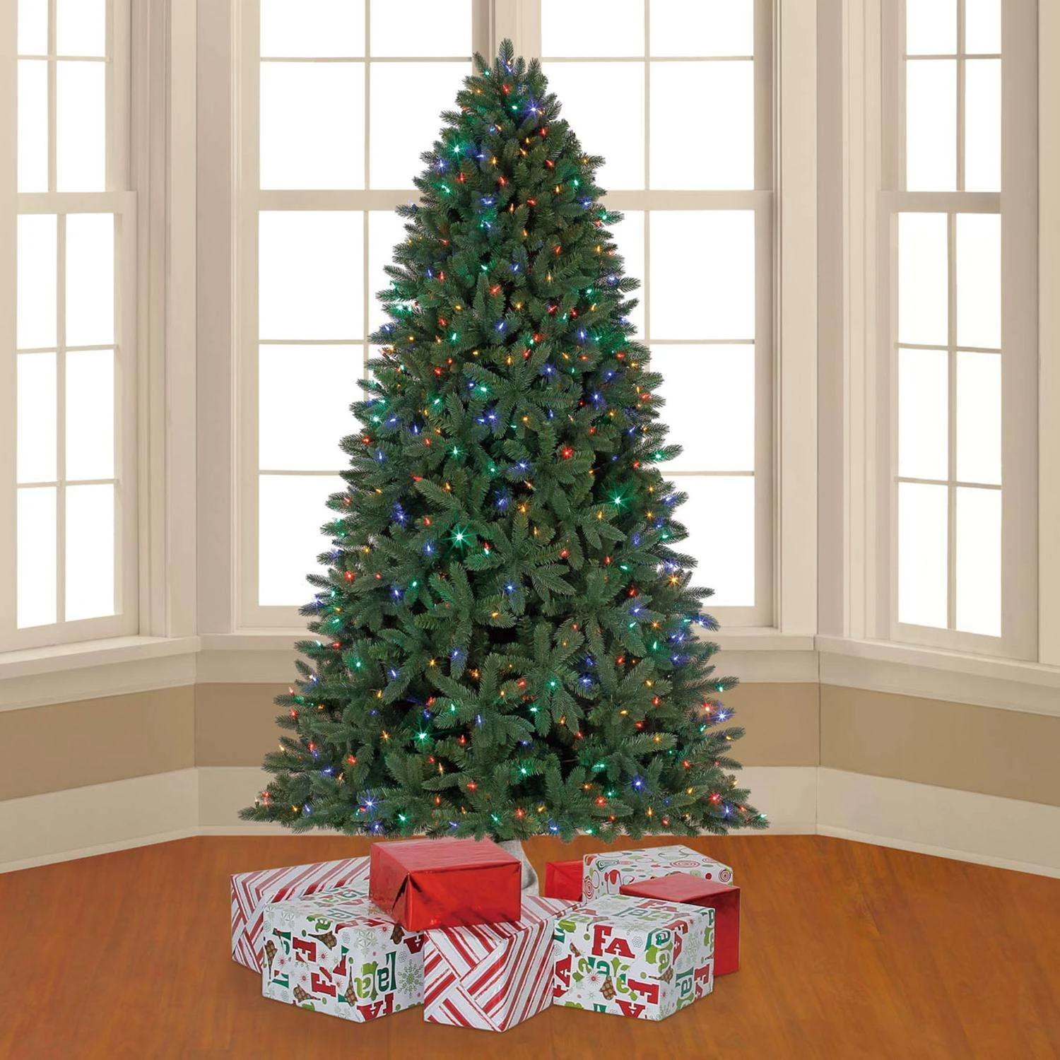 Celebrations 7-1/2 Ft. Full Incandescent 600 Ct Grande Fir Color Changing Christmas Tree - Image 2