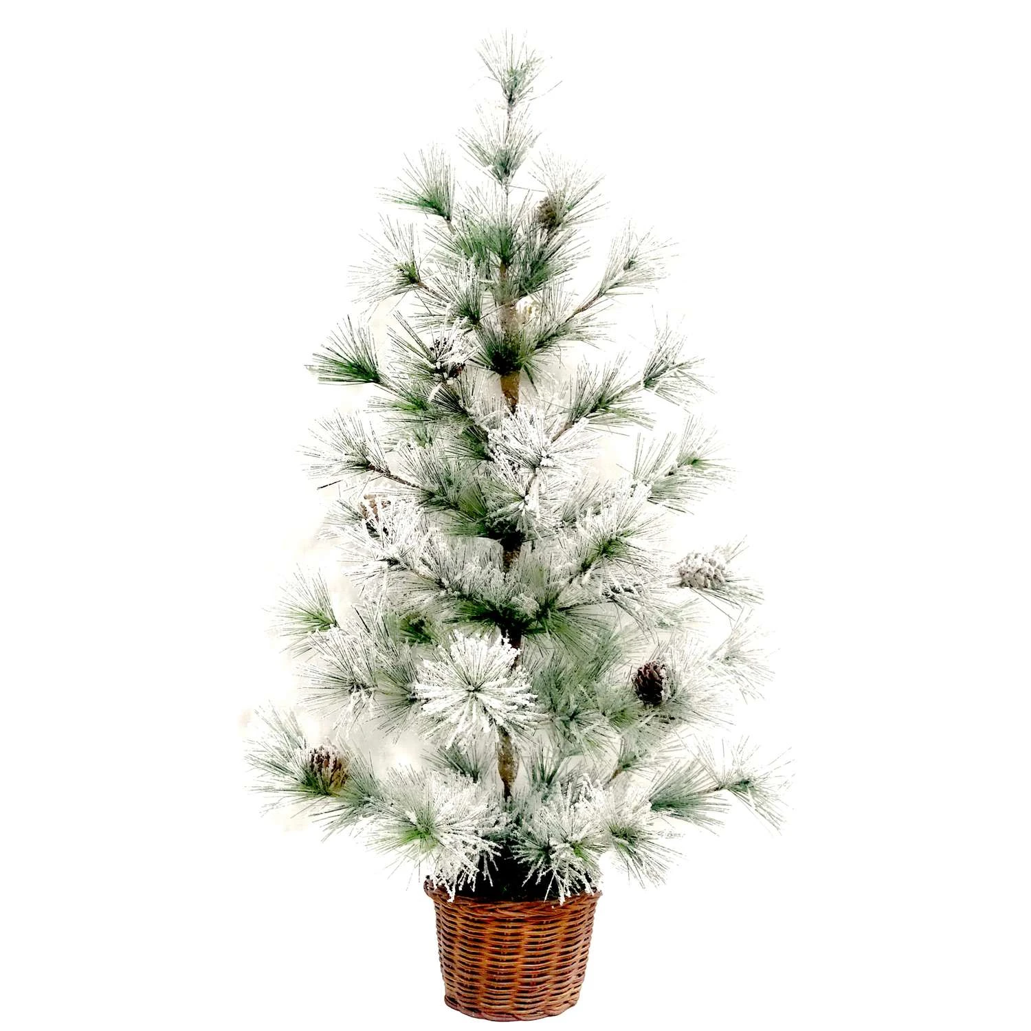 Celebrations Green/White Frosted Christmas Tree 24 In.