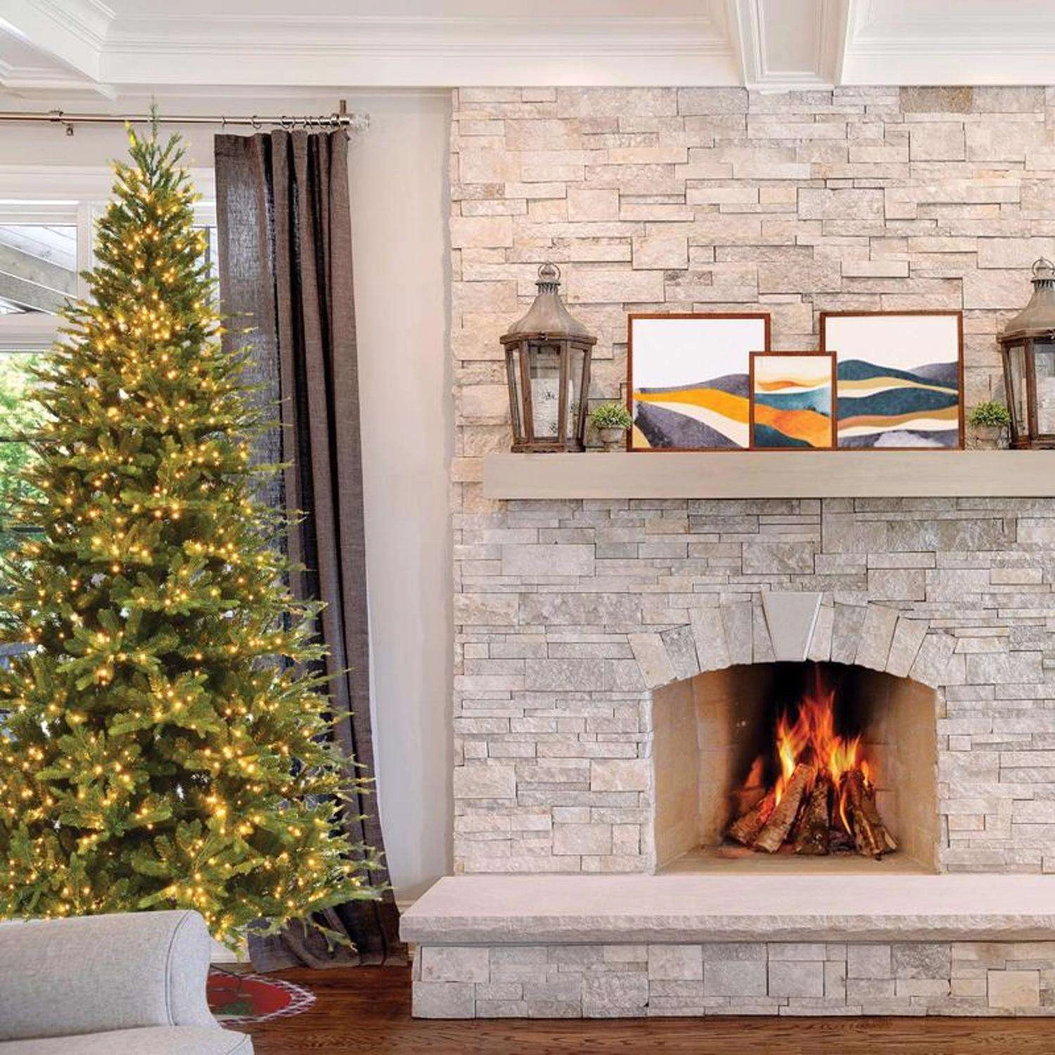 Celebrations 9 Ft. Slim LED 1500 Ct Vermont Christmas Tree - Image 3