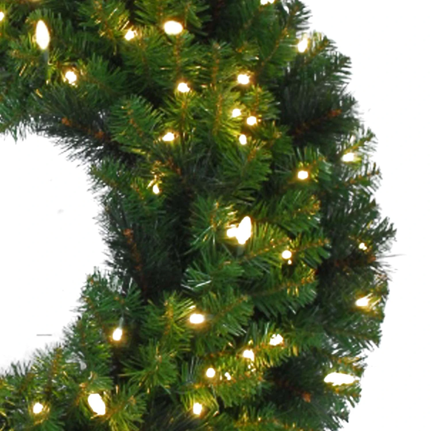 Celebrations Platinum 36 In. D LED Prelit Warm White Mixed Pine Christmas Wreath - Image 3