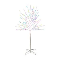 Celebrations LED White Stick Tree 60 In. Yard Decor