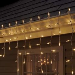 Celebrations LED Mini Warm White 100 Ct Icicle Christmas Lights 6 Ft.