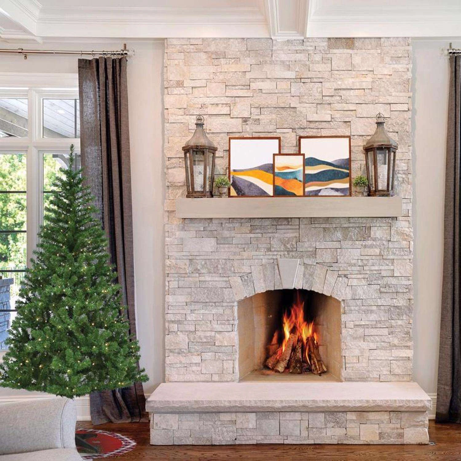 Celebrations 7 Ft. Slim LED 400 Lights Winchester Christmas Tree - Image 3