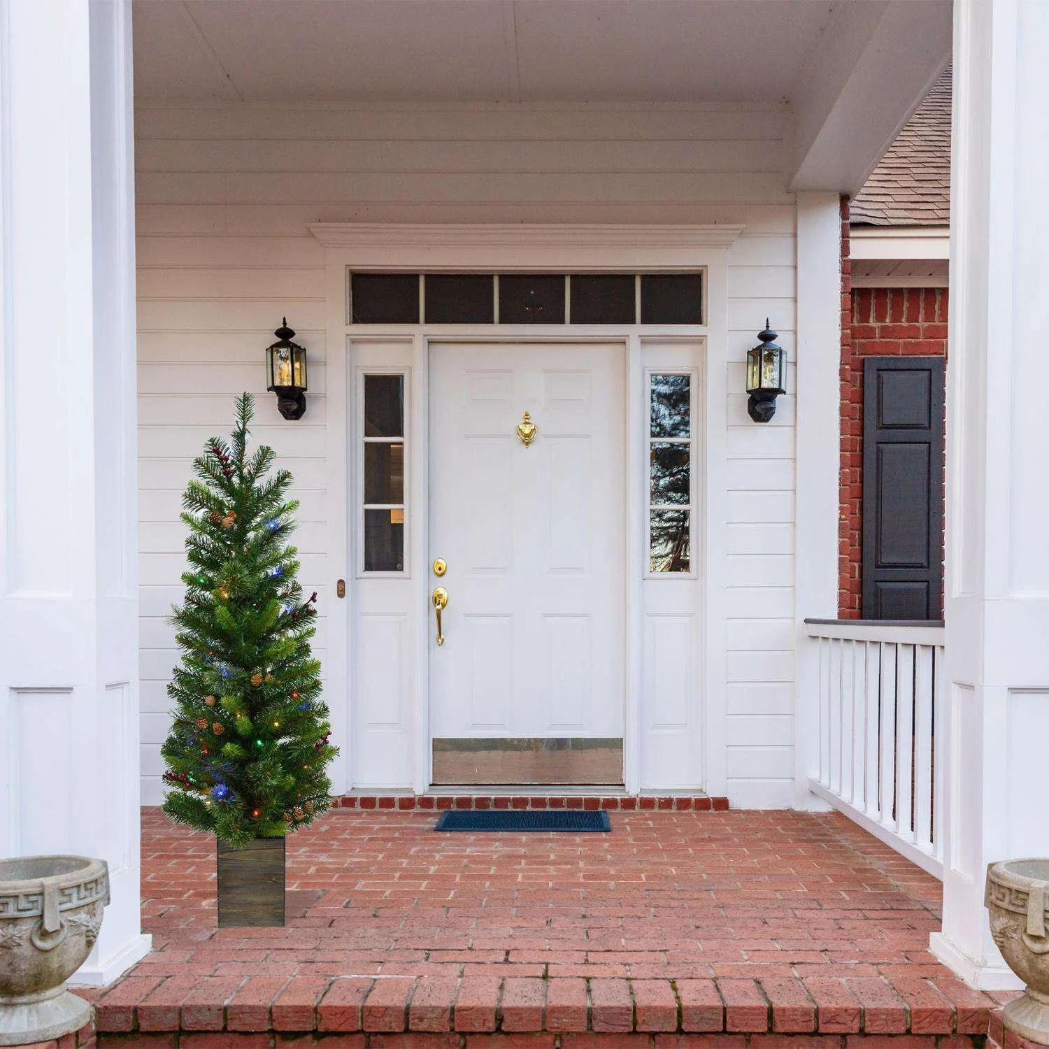 Celebrations 4 Ft. Slim LED 50 Ct Mixed Pine Color Changing Entrance Tree - Image 2