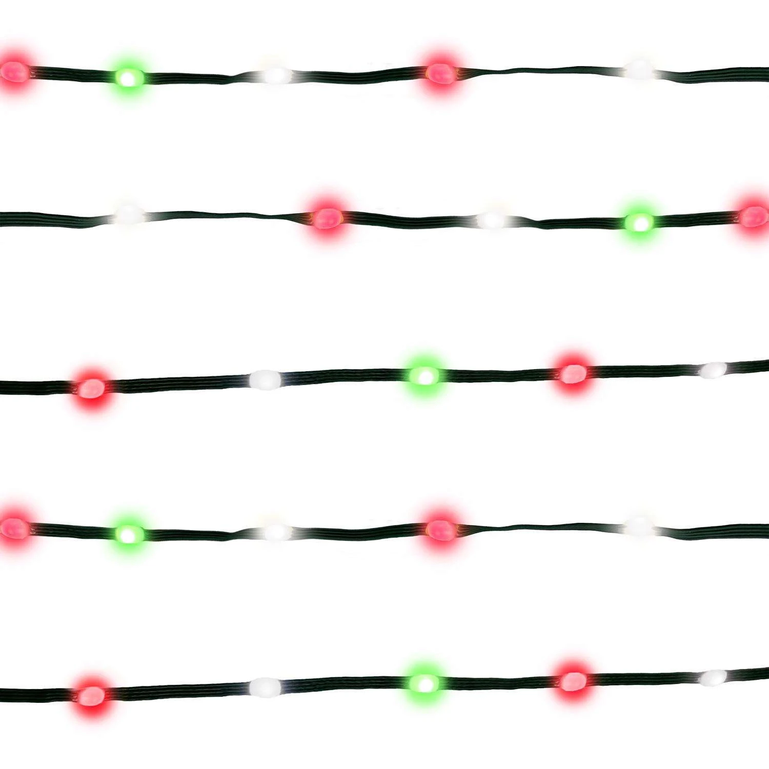 Celebrations LED Red/Green/Pure White 200 Ct String Ribbon Light 33 Ft. - Image 2