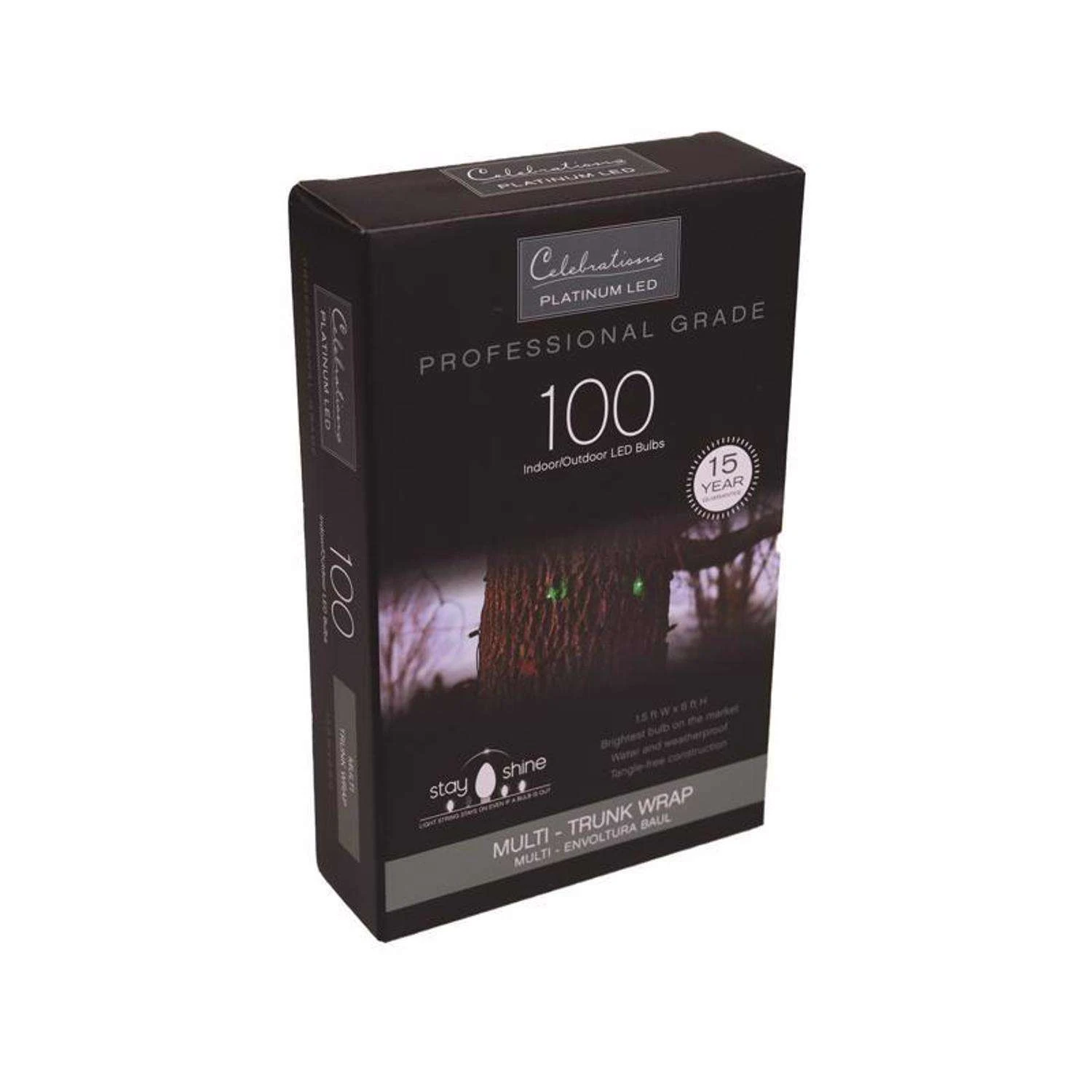 Celebrations Platinum LED Mini Multicolored 100 Ct Net Christmas Lights 6 Ft.