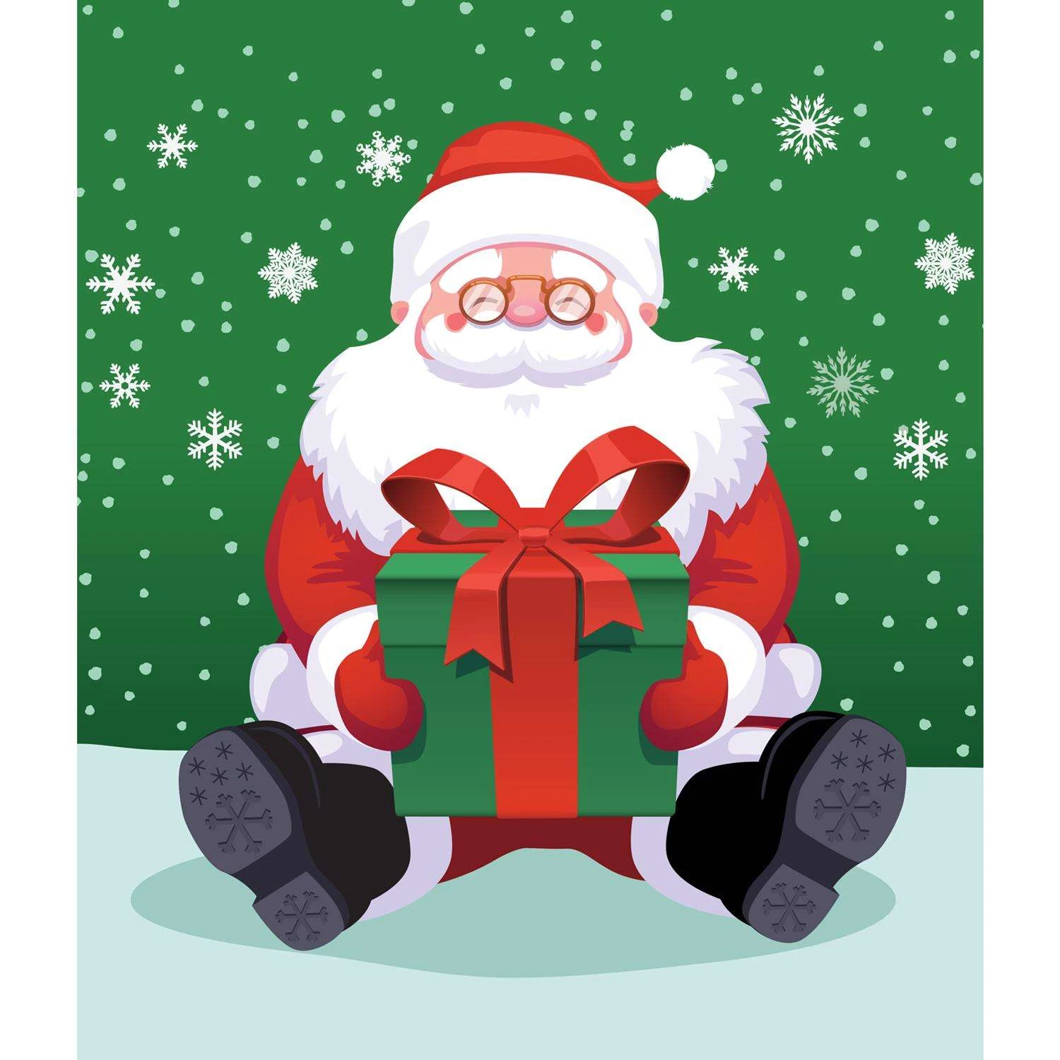 Celebrations Santa 7 Ft. X 8 Ft. Garage Door Cover