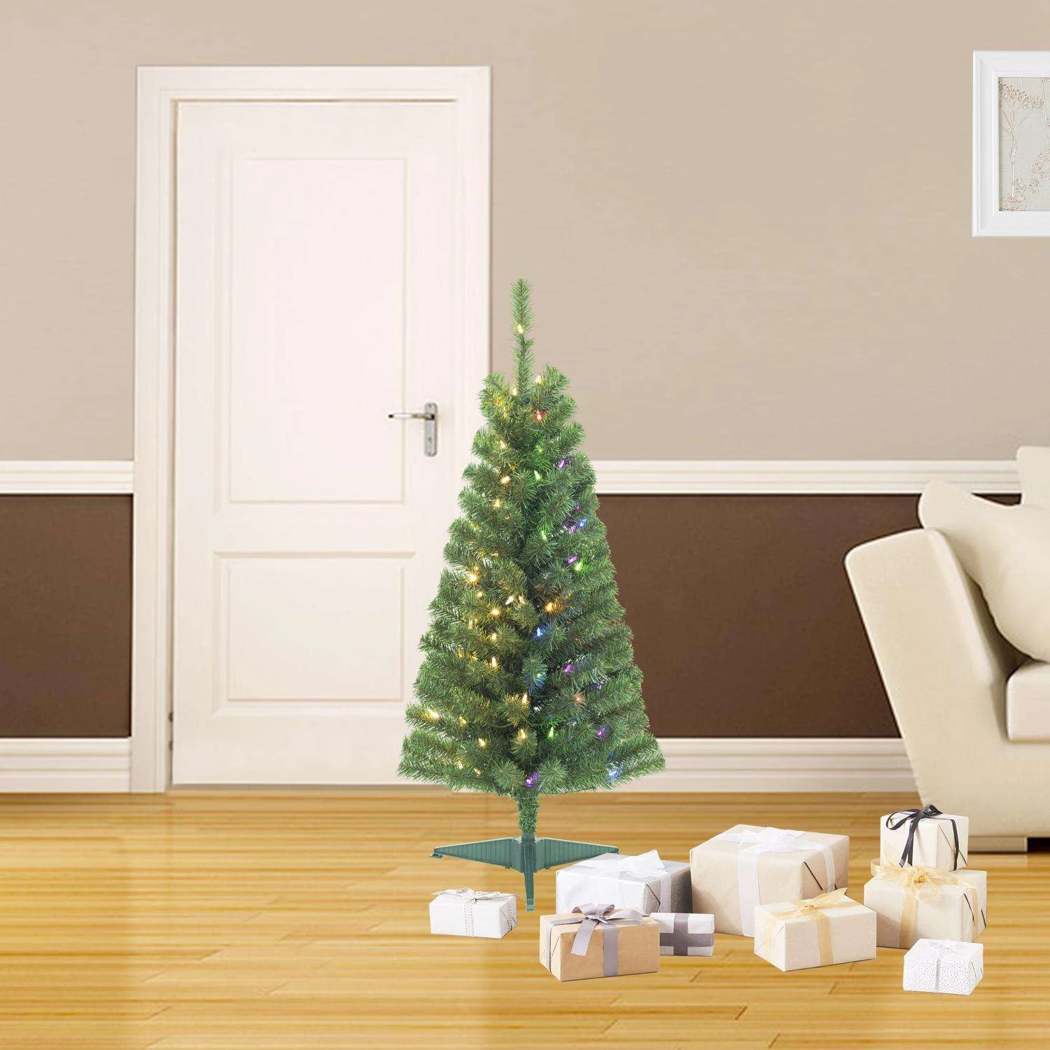 Celebrations 4 Ft. Full LED 70 Lights Color Changing Christmas Tree - Image 2