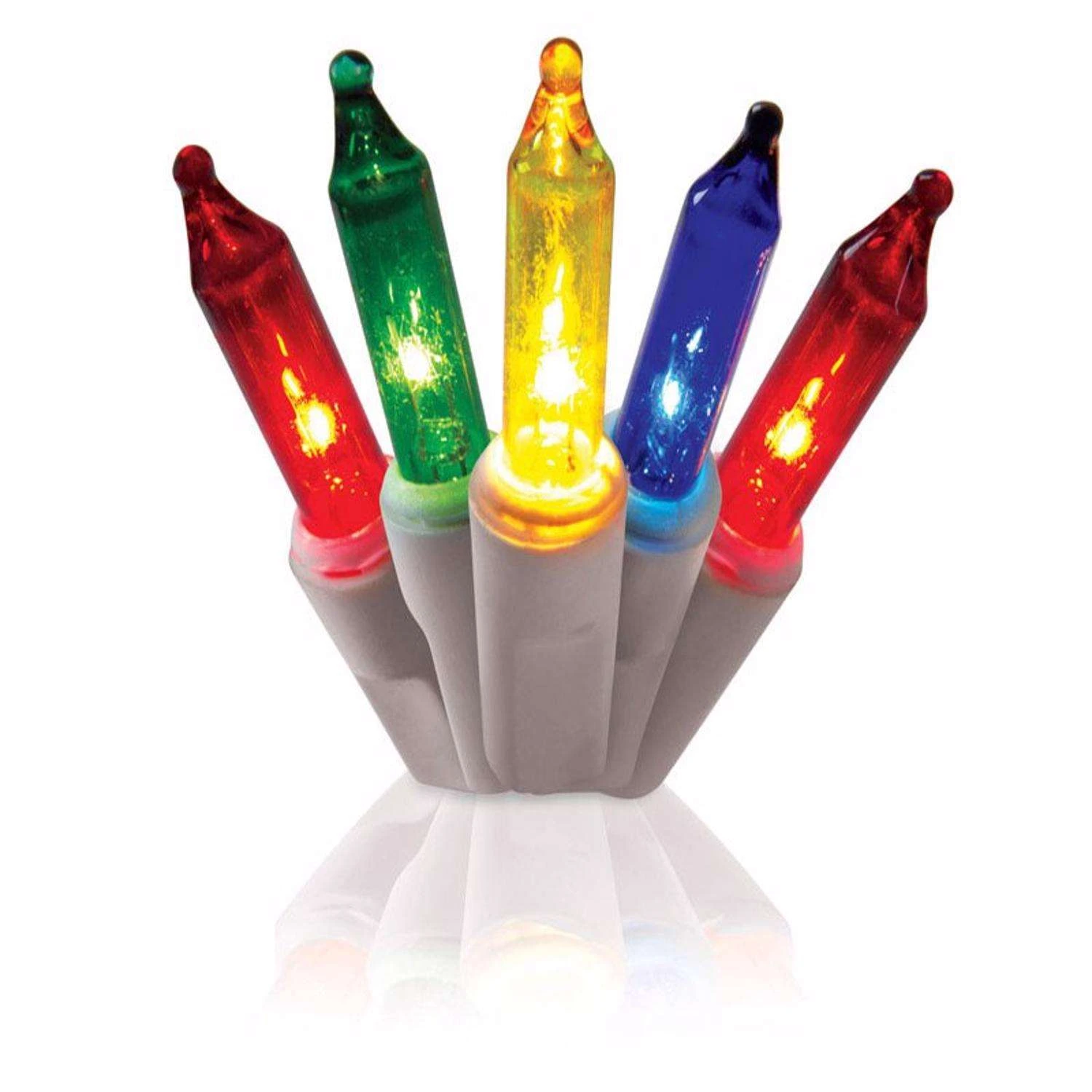 Celebrations Incandescent Mini Multicolored 300 Ct Icicle Christmas Lights 17 Ft. - Image 2