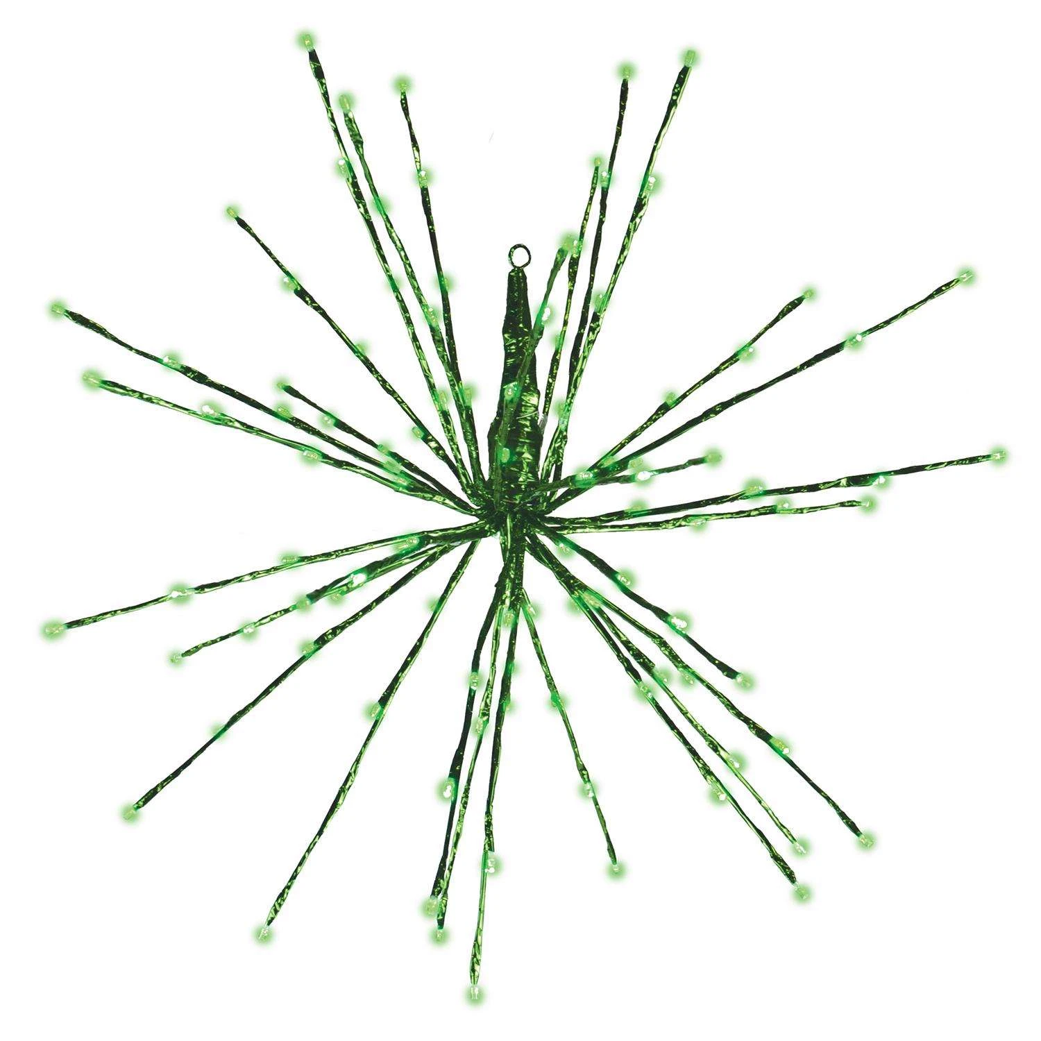 Celebrations Platinum LED Green Radiant Blast 24 In. Hanging Decor