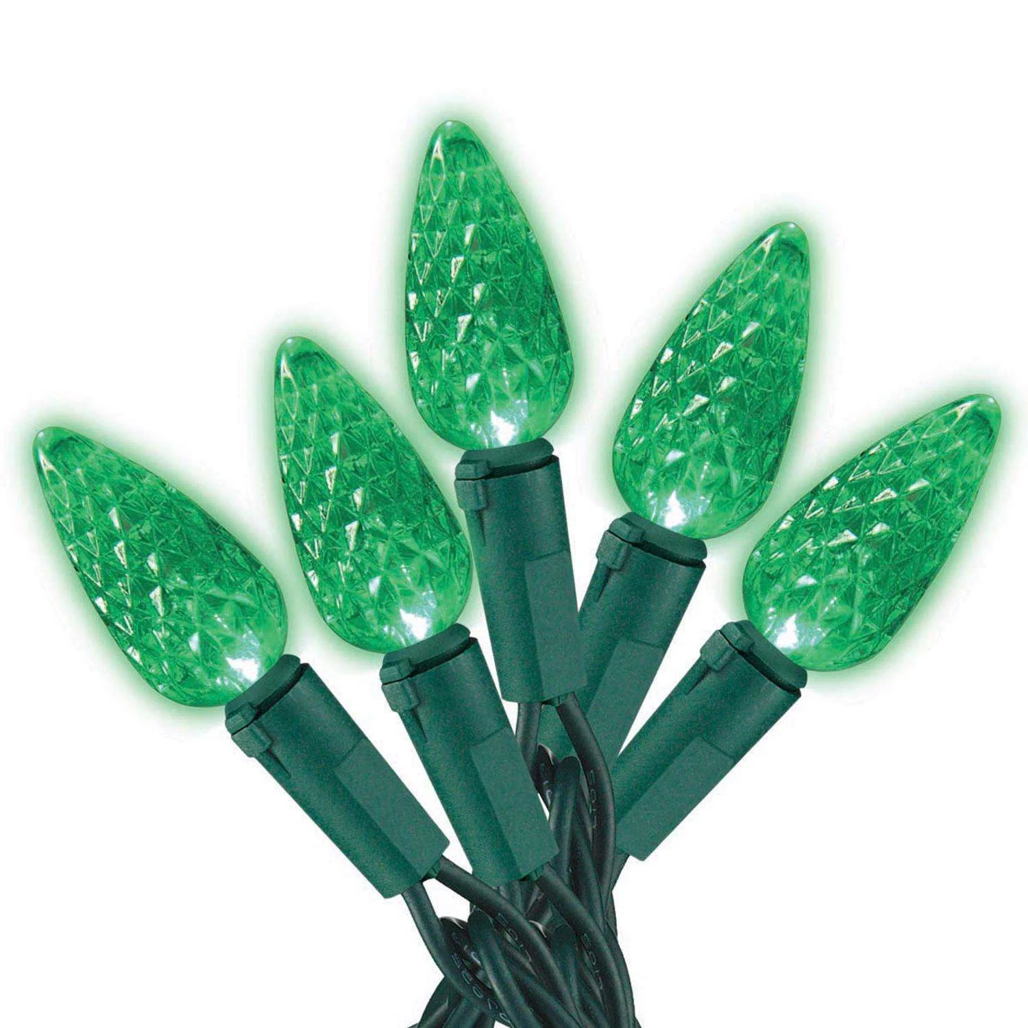 Celebrations Gold LED C6 Green 100 Ct String Christmas Lights 33 Ft. - Image 2