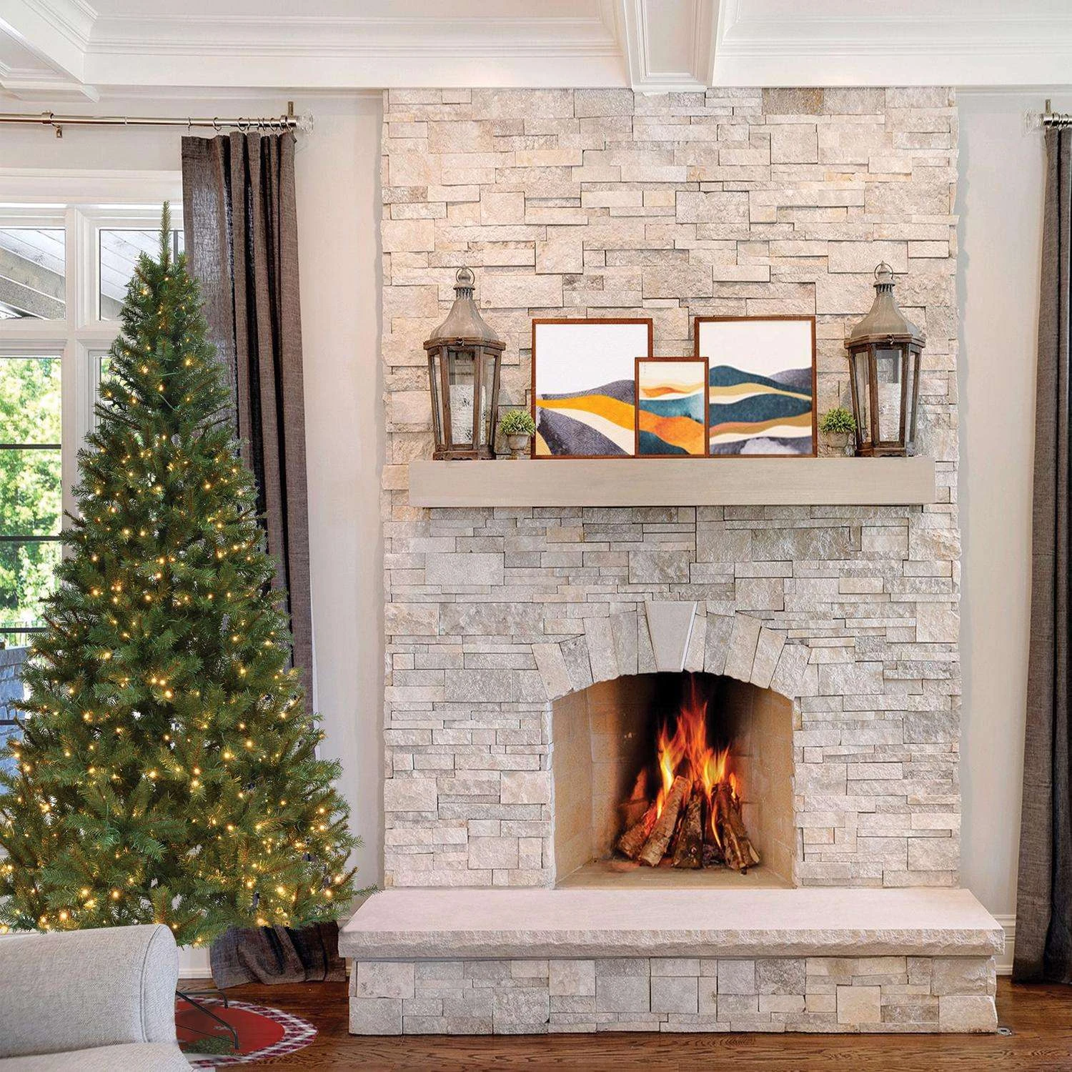 Celebrations 9 Ft. Full LED 600 Lights Spruce Christmas Tree - Image 2